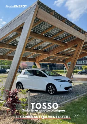 Couverture de la brochure TOSSO Ombrières photovoltaïques