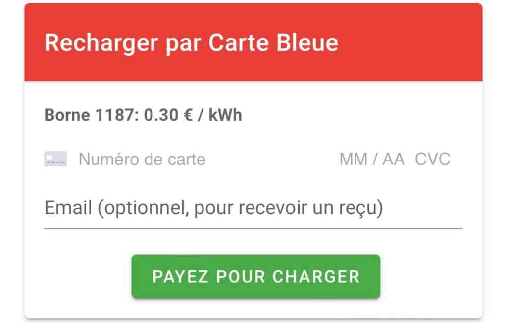 Interface de supervision des bornes de recharge Rossini Energy